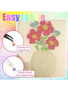 15/24/28/32/40 Colors Resin Crystal Rhinestones, Dazzling Flat Back Colored Resin Diamonds, Embedded Gemstone Picker, Suitable For DIY Diamond Painting, Books, Cups Rhinestone Decoration, DIY Craft Supplies - Resin Rhinestones - View 5