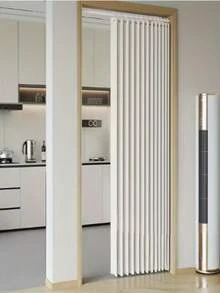 Foldable Door Curtain - Machine Washable Privacy Screen With Hooks, Suitable For Bedroom, Bathroom, Kitchen, Living Room - All Season Home Decor - C - View 4