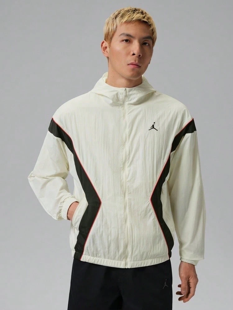Jordan Men's AS LWT DRAFT JKT UV Woven Hooded Jacket IB7256-100 - Beige - View 1