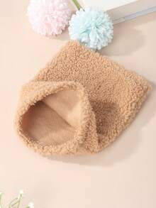 Brown Thin Polyester Fleece Pet Hat, Comfortable And Warm, Suitable For Cats And Dogs, With Elastic Ear Hood, Cat Supplies, Dog Accessories, Suitable For Indoor And Outdoor Use - Brown - View 6