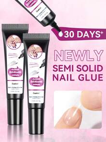 2pcs/1pc 10g Quick Dry 10 Sec Nail Glue Without UV Light, Upgraded Super Strong Semi-Solid Gel Nail Glue Lasts 28+ Days, Easy To Remove, Suitable For Fake Nails And Acrylic Nail Tips - 10g - View 1