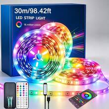 Smart LED Light Strip For Bedroom And Gaming Room, Extra Long 2 Rolls, RGB Color Changing, APP Remote Control, Music Sync, Cuttable USB LED Light, Room Decor TV Backlight, Halloween Gift - Mini White - View 3