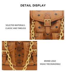 Mcm Arenvisetos Logo Women's Shoulder Bag MWKFATA02CO001 - 干邑色MWKFATA02CO001 - 查看 9