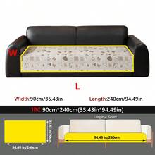 1pc Anti-Claw Scratch Retro Graphic Couch Pad, Breathable Textured Sofa Slipcover, Durable Furniture Protector For Families With Pets & Kids - Khaki - View 15