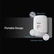Philips Electric Razor For Men, Compact Travel Face Shaver, 3D Rotary Shaver For Dry & Wet Use, USB Rechargeable With Dual Blades For Effortless Facial Hair Removal, Essential For Travel, Gifts For Dad Boyfriend - Multicolor - View 8