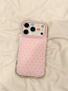 Casing Ponsel Anti Jatuh Mengkilap Motif Polkadot Lucu, Kompatibel dengan iPhone 17 Pro Max 11 12 13 14 15 16 Pro Max, Casing Pelindung IMD, Hadiah untuk Anak Perempuan - Berwarna merah muda - View 2