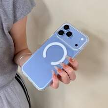 Casing Ponsel Pengisian Magnetik Kompatibel dengan iPhone 18 Pro 18 Pro Max, Penutup Tipis Akrilik Bening untuk 13 11 16 Pro Max 17 Pro Max 15 14 Plus 12 Mini 16e 17e - Clear - View 6