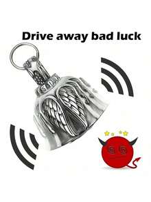 Guardian Angel Motorcycle Bell, Good Luck Bell Keychain, Riding Pendant Accessory, Lead-Free Tin Motorcycle Bell, Good Luck Gift For Men And Women, Protect Riding - A - View 6