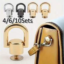 4/6/10 Set Gantungan Kunci Cincin D Paduan Seng dengan Sekrup, Klip Tas Logam, Konektor Perangkat Keras Tas Tangan, Cocok untuk Kerajinan DIY Tas Tangan dan Casing Ponsel - Beraneka warna - View 12