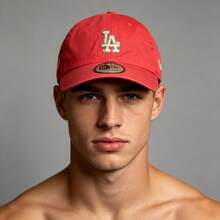 NEW ERA MLB Embroidered Red Soft Crown Curved Brim Baseball Cap 14341150 - Red - View 4