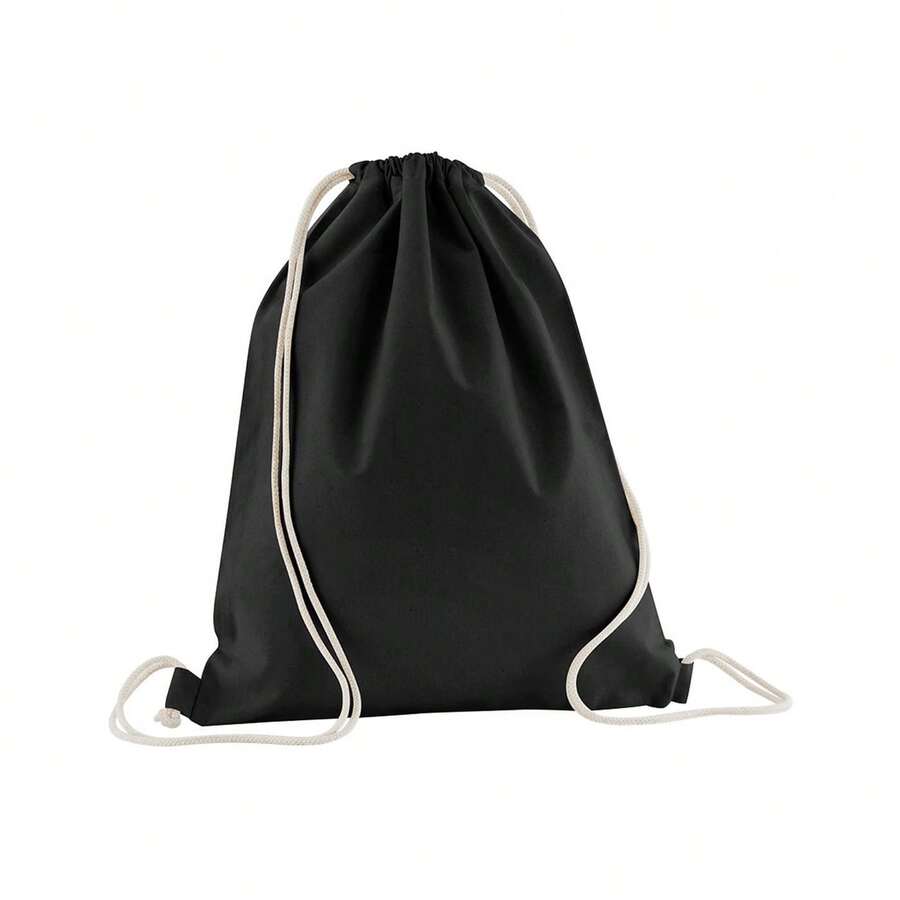 Westford Mill Organic Cotton Drawstring Bag - Black - View 1