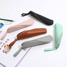 PU Leather Handmade S-Shaped Pencil Case, Creative Vintage Stationery Pen Holder, Fashion - Multicolor - View 1