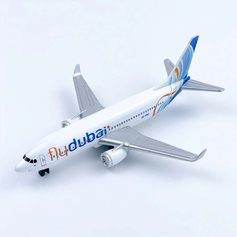 Dubai Airlines Airplane Model, Die-Cast Alloy Model Aircraft, Suitable For Desktop Decoration, Collection And Aviation Model Enthusiasts - White - View 1
