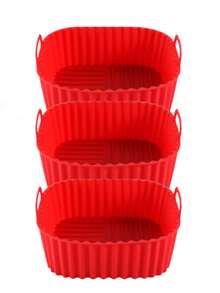 3pcs/2pcs/1pc Square Silicone Air Fryer Basket Liner, Suitable For Fryers, Non-Stick Reusable Air Fryer Liner, Oven Microwave Cake Pan, Kitchen Accessories,Kitchen Gadgets,Air Fryer Baking Mat Liner For Home Use - Multicolor - View 10