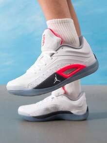 Men's Basketball Shoes JORDAN ZION 4 PF 2026 Summer New Season Performance Training Shoes FD0591-103 - White/Infrared Red/Particle Gray/Dark  Gray - View 5