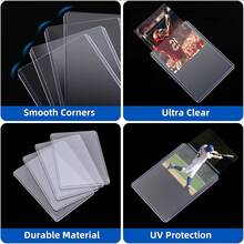100PCS 3"X4" Transparent Card Sleeves, Plastic Open-Top Self-Sealing Protectors For Trading Cards, Sports Collectibles, Small Cards & Album Protection, Sleeves For Cards - 100pcs - View 4