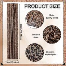 1 buah Taplak Meja Motif Leopard Cokelat Ukuran 118,11x27,56 Inci, Taplak Meja Kain Poliester Motif Leopard, Cocok Untuk Pernikahan, Pesta, Ulang Tahun, Pesta Petualangan Berburu dan Dekorasi Rumah, Pesta Leopard - Khaki - View 3