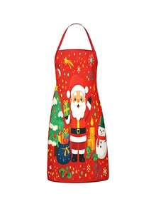 2Pcs Christmas Couple Elf Costume Kitchen Baking ApronsChristmas Couple Elf Apron Set, Novelty Santa Helper Cosplay Kitchen Aprons, Festive Holiday Cooking Baking Apron For Christmas Home Party Photo Props - Multicolor - View 9