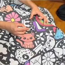 DIY 24-Color Coloring Blanket With Markers, Washable Velvet Creative Handmade Painting Blanket, Suitable For Holiday Art Activities - A - View 7