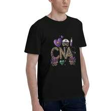 Women's CNA Graphic T Shirt   Black Short Sleeve Tee With Heart And Leopard Print Design   Casual Wear For Healthcare Workers - Shape - View 4