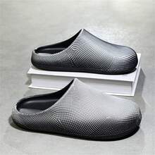 Men's Summer Outdoor Beach & Creek Clogs, Soft Thick Tire Sole Non-Slip Cushioned Closed-Toe Slide Sandals, Outdoor Sports Large Size - Silver - View 5