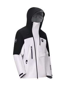 CAMEL CROWN Women's Hardshell Jacket Waterproof Windproof Rain Jacket, Lightweight Hooded Outdoor Shell Coat For Hiking, Camping, Trekking And Skiing - Yadan White Phantom Black - View 5