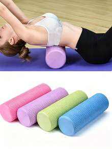 1pc EVA Solid Foam Roller For Beginners Yoga Muscle Relaxer Roller Pilates Lumbar Massage Fitness Column - Multicolor - View 1