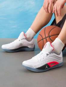 Men's Basketball Shoes JORDAN ZION 4 PF 2026 Summer New Season Performance Training Shoes FD0591-103 - White/Infrared Red/Particle Gray/Dark  Gray - View 3