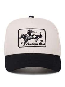 1pc Fashion Baseball Cap, Western Cowboy Embroidery Hip Hop Hat, Skateboard Hat, Outdoor Adjustable Sun Hat, Casual Decorative Hat, Unisex - Western Cowboy - View 3