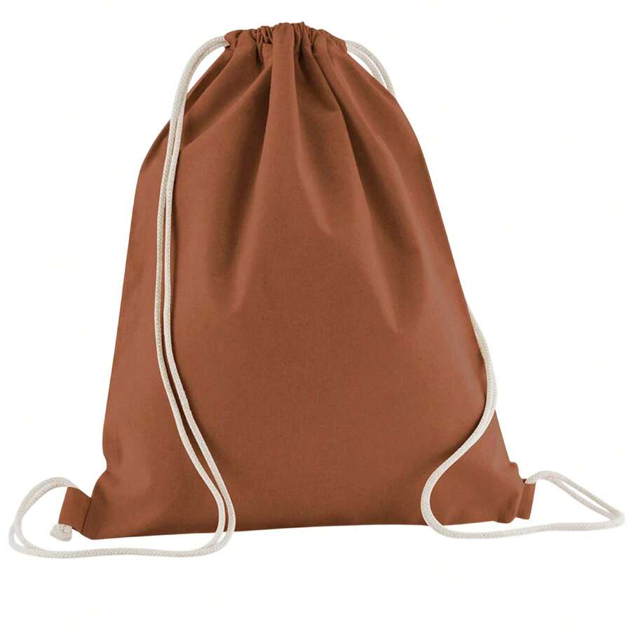 Westford Mill InCo Organic Cotton Drawstring Bag - Terracotta - View 1