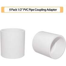 Water Pipe Connector, White PVC, Socket Joint, Water Tank Connector, White PVC Water Pipe Connector Socket Straight Joint 1/2", 3/4" Pipe Fittings 5pcs Or 2pcs, Pipe Fittings 40 PSI - A - View 11