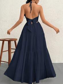 Women Maxi Dresses - Apricot - View 10