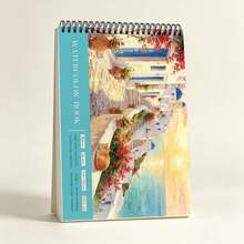 A4 Coil Watercolor Notebook, 300gsm Heavy Art Paper, Sketch Drawing Pad, Back To School Stationery, Ideal Art Gift For Students & Artists,1pc - Multicolor - View 8