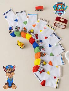 1/5/10 Pairs Paw Patrol Kids Socks Cute Puppy White Winter Mid-Calf Socks Fun Christmas Gift - Multicolor - View 1