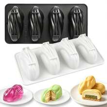 Pistachio Silicone Mold,4-Cavity Non-Stick Baking Mold For Mousse Cake,Chocolate,Pastries,Pistachio Shape Candy Jello Mold For Home Baking & Party Dessert Decoration - Multicolor - View 1