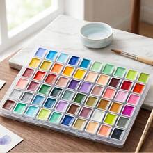 24/36/60/98/180 Colors Solid Watercolor Paint Set, High Concentration ...