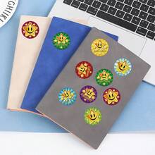 500pcs(1 Roll) Star & Smiling Face Stickers, Encouragement Reward Stickers Suitable For Teachers, Parents, Schools, Learning, First Day Of School - Multicolor - View 7