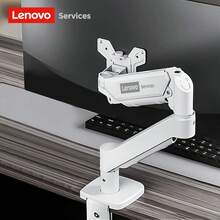 1Pc Lenovo AM110 Pneumatic Monitor Stand, 9KG Load Bearing, Articulating Multi‑Direction Rotatable Screen Bracket, Large Screen Desktop Riser, Black White Optional Colors - View 4