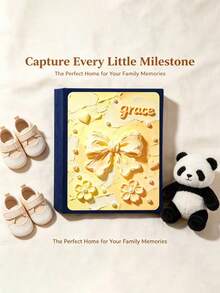1pc Velvet Texture Premium Fashion Photo Album, Can Store 100 Standard Photos, Suitable For Organizing Travel Memories And Baby Growth Milestones, Compact And Portable - Multicolor - View 5