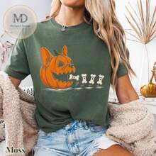 French Bulldog Halloween Shirt, Pumpkin Dog Tee, Funny Frenchie Halloween Shirt, Cute Spooky Dog Lover Gift - Style1 - View 2