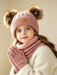 1 Set Knitted Wool Hat Set - Multicolor - View 4