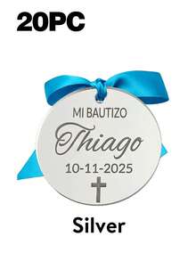 Personalized Baptism Gift Tags, Customized Gold Acrylic Cross Baptism Party Favor Tags, Baby Baptism Party Decoration, Gift Box Labels, Keepsake Charms - Multicolor - View 32