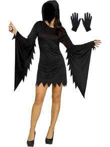 Adult Grim Reaper Halloween Costume, Suitable For Scream Party, Easter Ball, Horror Performance, Unisex Jumpsuit - Multicolor - View 29