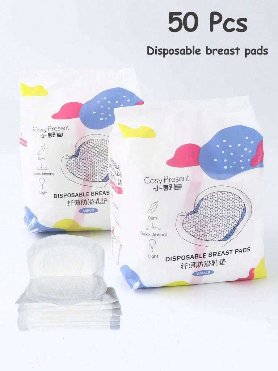 1入裝拋棄式超薄透氣乳墊，適用於產後哺乳期媽媽 - 彩色 - 查看 1
