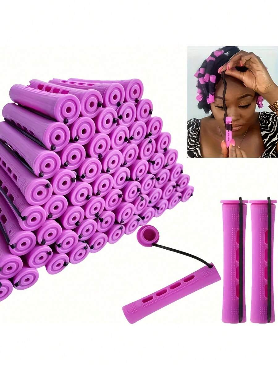 20/30/40/50pcs Curling Iron Set For Normal Hair - Professional-Grade Cold Perm Curling Iron Set For Creating Voluminous Curls - DIY Salon-Quality Styling Tools For Home Use - Multicolor - View 1