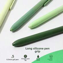 14pcs Gradient Style Retractable Gel Pens/Ins Style /Gradient Retro Student Study Pens/0.5 Black/(Includes 4 Pens + 10 Refills) - Gradient Style - View 3