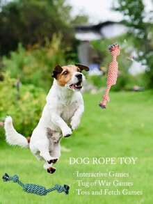 1/3/5pcs Multi-Color Dog Rope Toy Set, Mixed Color Knotted Chew Toys For Tug Games, Teeth Cleaning And Interactive Play, Suitable For Small, Medium And Large Dogs, Indoor And Outdoor Use, Relieve Boredom, Pet Birthday And Holiday Gift - Multicolor - View 8
