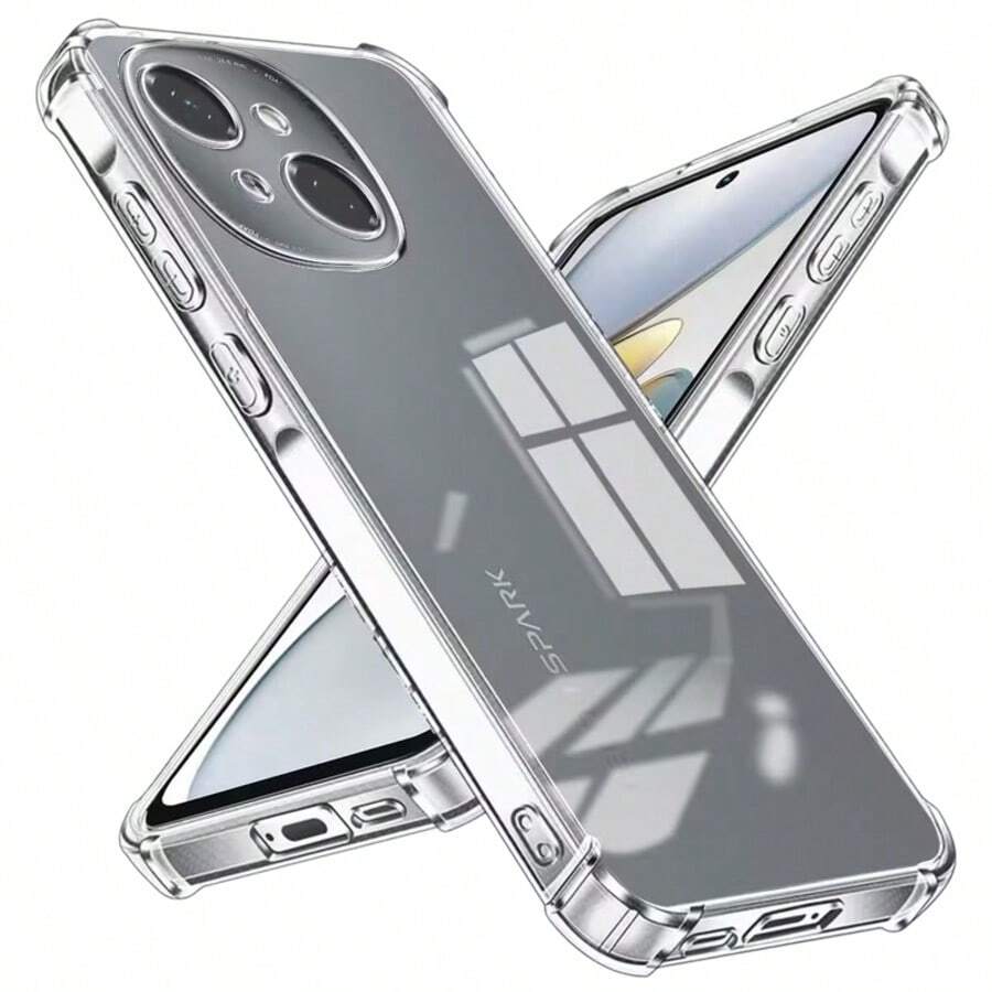 適用於 Spark Go 3/ Camon 50 4G/Pop 9 5G/Spark 30C/Camon 30S/GT 20 Pro/Smart 10/Note 60/Note 60Pro/Note 50 Pro+/Note 50 Pro 4G/Spark Go 2024Hot 60i 4G/Hot 60/Hot 12 Play/Spark 40/ Note 30/Spark 20 Pro/Spark Go 2025/Hot 60 Pro+Camon 40/透明 TPU 超薄全包覆氣囊防震手機殼 透明防震手機殼