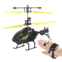 Helicóptero de control remoto para niños, dron con sensor de suspensión, protección caídas, juguete resistente a golpes para niños y niñas, avión de control remoto, dispositivo de vuelo eléctrico, juguete educativo portátil para exteriores. - Rojo-666-37 - Ver 8