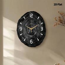 Artistic Annual Ring Creative Decorative Wall Clock, Ultra-Quiet Quartz Movement, No Ticking Sound, Flat Design, Suitable For Decorating Living Room, Bedroom, Office, Kitchen And Cafe, Perfect Decorative Gift For Friends And Family, Can Be Used For Room Decor, Bedroom Decor, Dorm Decor, Back To School Decor, School Surprise, School Season, Wedding Decor, Friend Birthday Gift, Home Decor And School Supplies. - Decorative Wall Clock - View 3